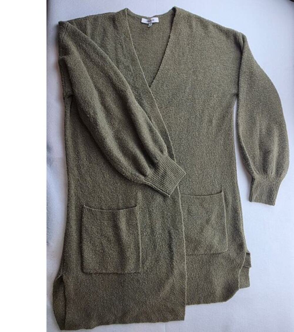Madewell Brown Alpaca Long Sleeve Cardigan Pockets Size Medium